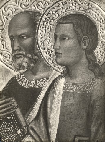 Foto Reali — Tommaso del Mazza; Nelli Pietro - sec. XIV - Busti di due apostoli — particolare